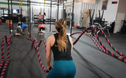 Lady doing excercise